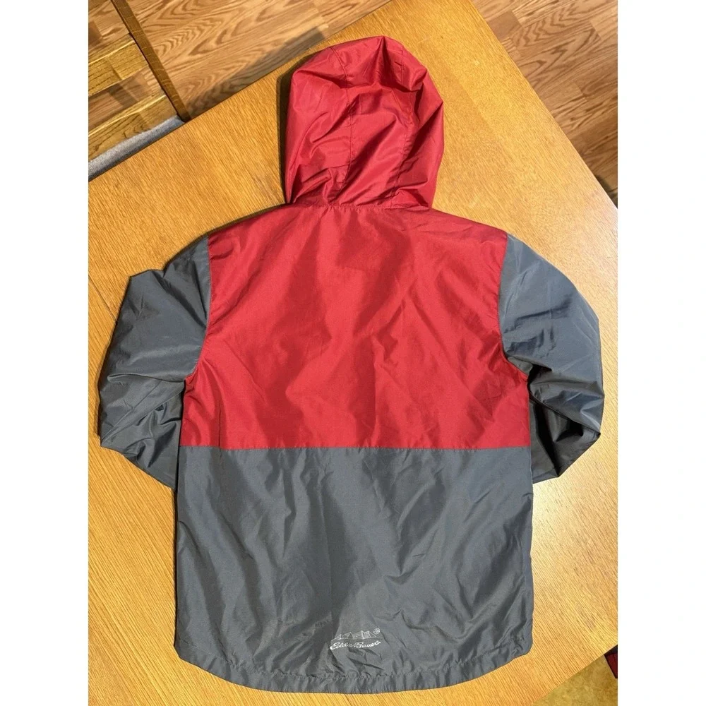 Eddie‎ Bauer Kids Hooded Waterproof 3-in-1 Jacket Red Camo Fleece Large 14/16